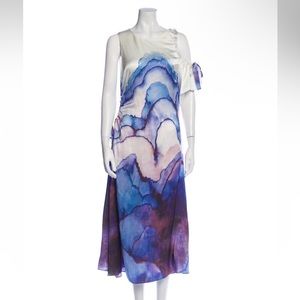 Marysia Resort blue/purple tie dye silk dress